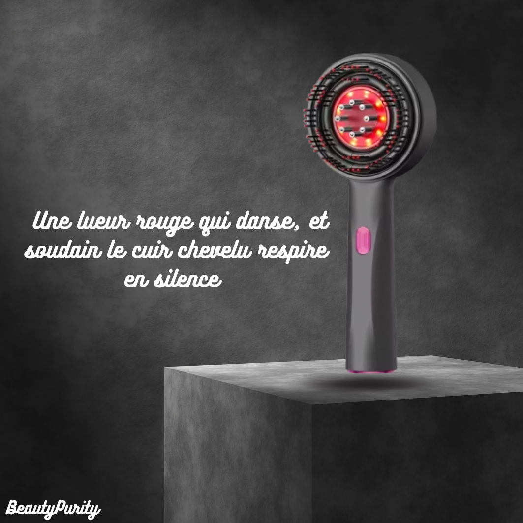 Peigne de Massage électrique à vibrations, 3 Modes, thérapie à la lumière rouge