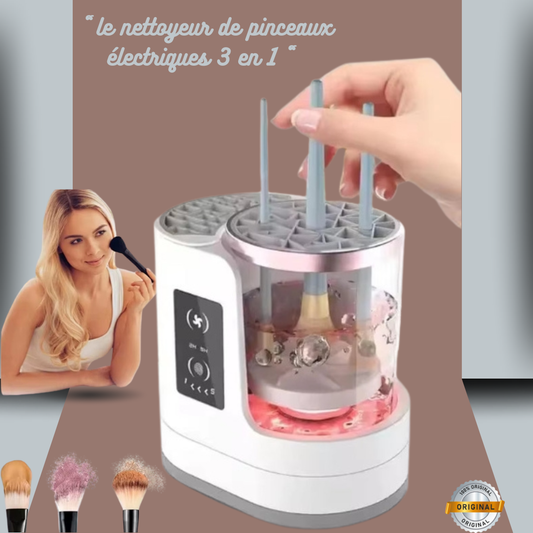" Nettoyeur de pinceaux électriques 3 en 1 "