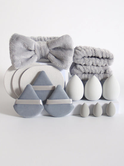 Bandeau moelleux multicolore et ensemble d'éponges blender