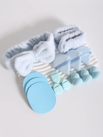 Bandeau moelleux multicolore et ensemble d'éponges blender